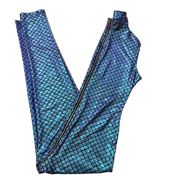 Mermaid Cosplay Costume Colorful Sleeveless Jumpsuit Fish Scale Print Nightclub - Picture 10 of 14